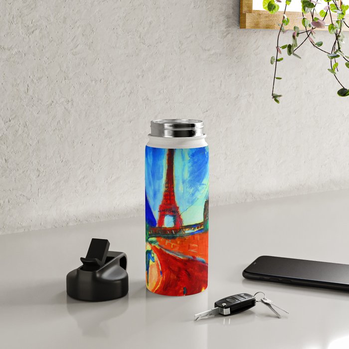 Marc Chagall Pont de Passy and the Eiffel Tower Water Bottle Gallery Image 4
