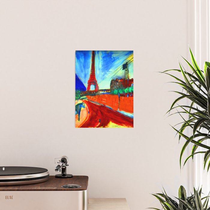 Marc Chagall Pont de Passy and the Eiffel Tower Poster Gallery Image 2