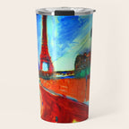 Marc Chagall Pont de Passy and the Eiffel Tower Travel Mug Gallery Image 1