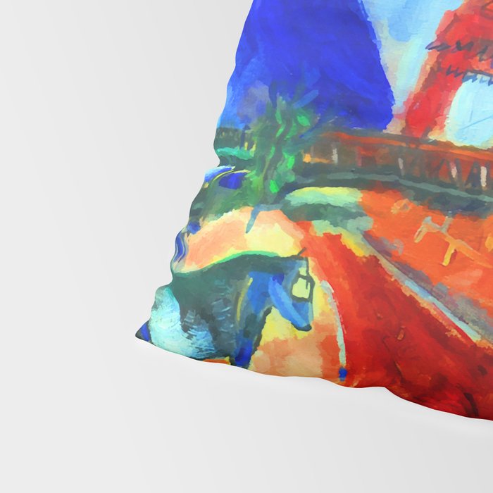 Marc Chagall Pont de Passy and the Eiffel Tower Pillow Sham Gallery Image 4