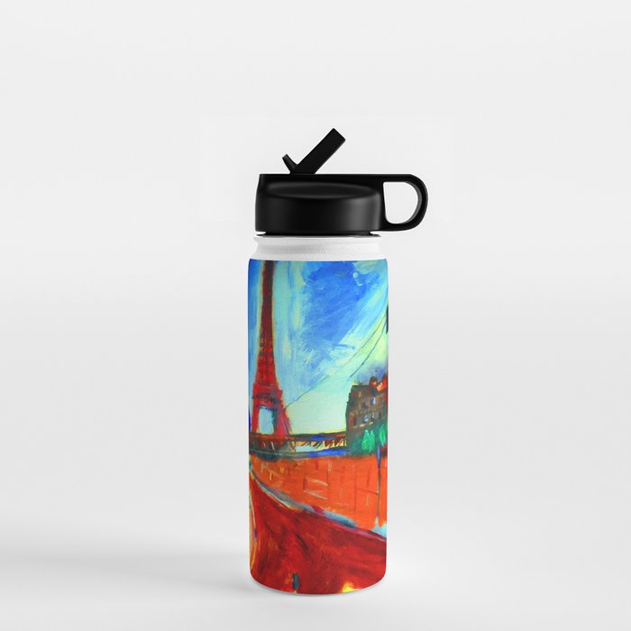 Marc Chagall Pont de Passy and the Eiffel Tower Water Bottle Gallery Image 1