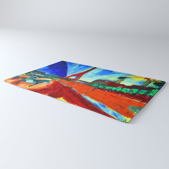 Marc Chagall Pont de Passy and the Eiffel Tower Rug Gallery Image 3