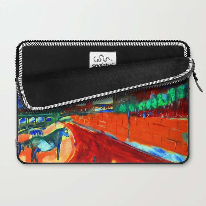 Marc Chagall Pont de Passy and the Eiffel Tower Laptop Sleeve Gallery Image 2