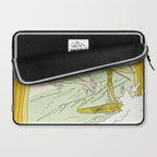 follow the dolphins you will feel free // retro surf art by surfy birdy Laptop Sleeve Gallery Image 2