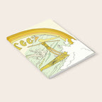 follow the dolphins you will feel free // retro surf art by surfy birdy Notebook Gallery Image 2