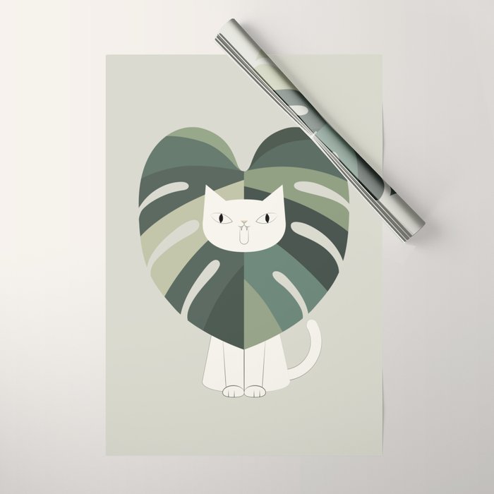 Cat an Plant 62: A Green Lion Wrapping Paper Gallery Image 1
