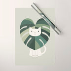 Cat an Plant 62: A Green Lion Wrapping Paper Gallery Image 1