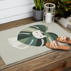 Cat an Plant 62: A Green Lion Outdoor Rug Gallery Image 2