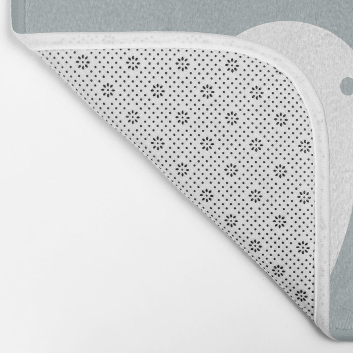 Shorebird Pair Minimalist Coastal Bird Couple in Light Blue-Gray and White Bath Mat Gallery Image 2