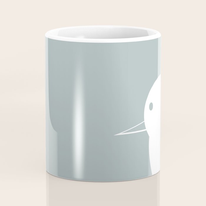 Shorebird Pair Minimalist Coastal Bird Couple in Light Blue-Gray and White Coffee Mug Gallery Image 4
