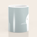Shorebird Pair Minimalist Coastal Bird Couple in Light Blue-Gray and White Coffee Mug Gallery Image 4