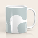 Shorebird Pair Minimalist Coastal Bird Couple in Light Blue-Gray and White Coffee Mug Gallery Image 1