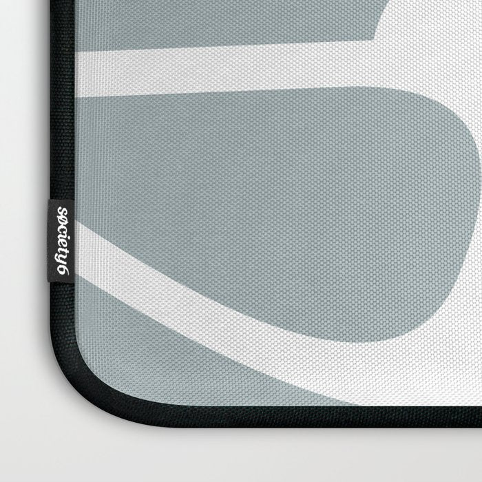 Shorebird Pair Minimalist Coastal Bird Couple in Light Blue-Gray and White Laptop Sleeve Gallery Image 3