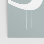 Shorebird Pair Minimalist Coastal Bird Couple in Light Blue-Gray and White Poster Gallery Image 3