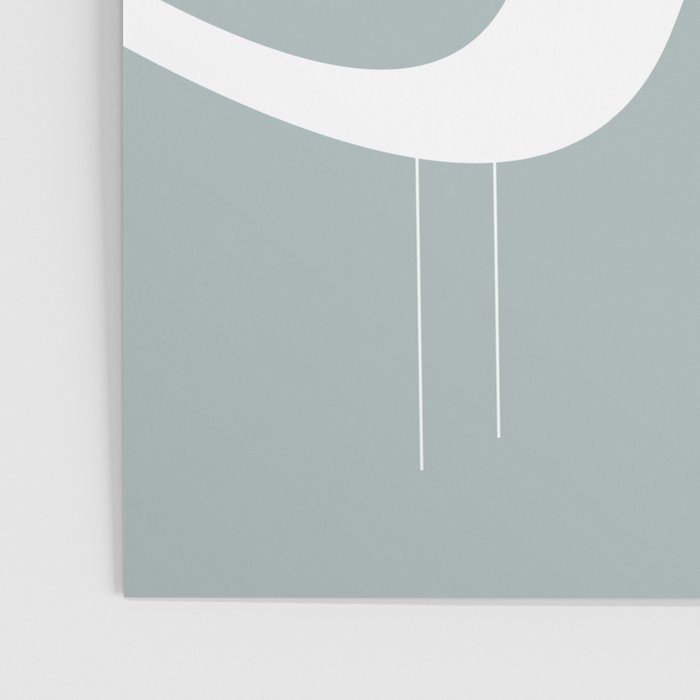 Shorebird Pair Minimalist Coastal Bird Couple in Light Blue-Gray and White Poster Gallery Image 3