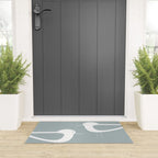 Shorebird Pair Minimalist Coastal Bird Couple in Light Blue-Gray and White Welcome Mat Gallery Image 3