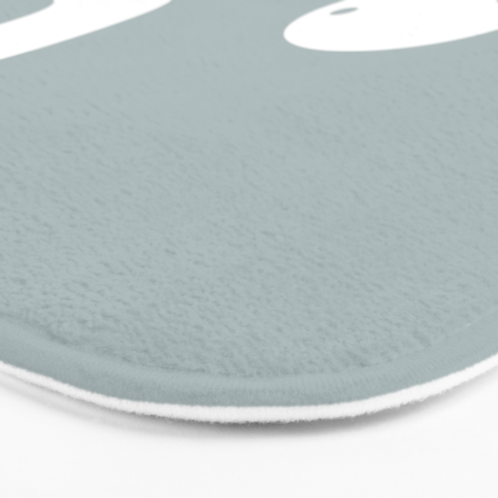 Shorebird Pair Minimalist Coastal Bird Couple in Light Blue-Gray and White Bath Mat Gallery Image 3