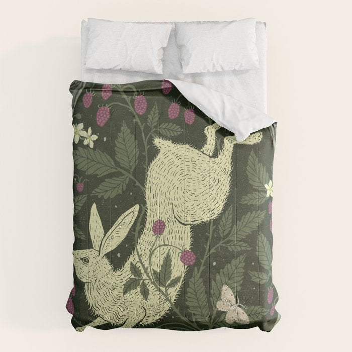 Rabbit in the Raspberries Comforter Gallery Image 6