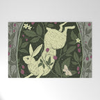 Rabbit in the Raspberries Welcome Mat Gallery Image 1