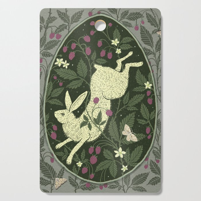 Rabbit in the Raspberries Cutting Board Gallery Image 1