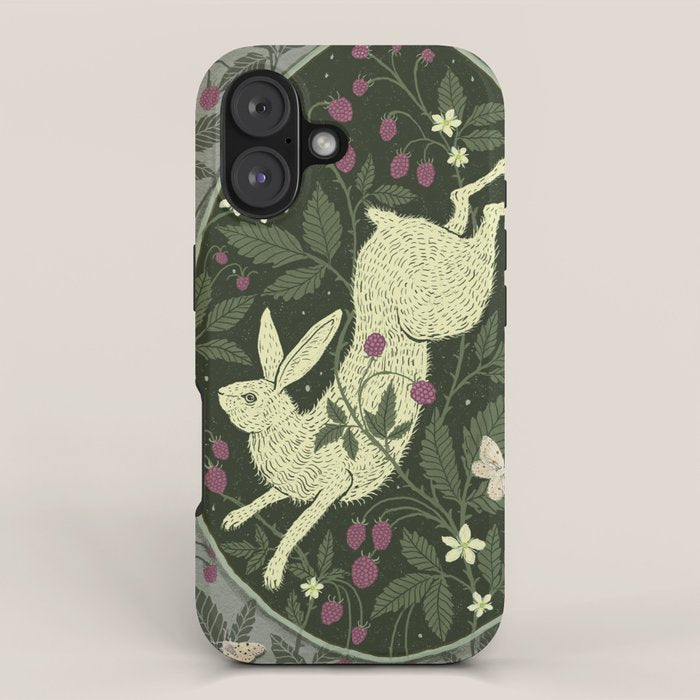 Rabbit in the Raspberries iPhone Case Gallery Image 1