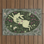 Rabbit in the Raspberries Outdoor Rug Gallery Image 1