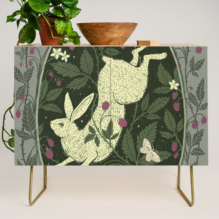 Rabbit in the Raspberries Credenza Gallery Image 1