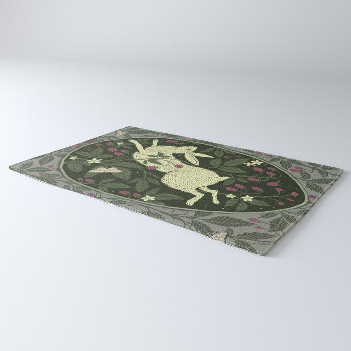 Rabbit in the Raspberries Rug Gallery Image 3