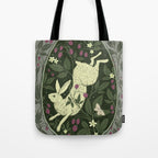 Rabbit in the Raspberries Tote Bag Gallery Image 1