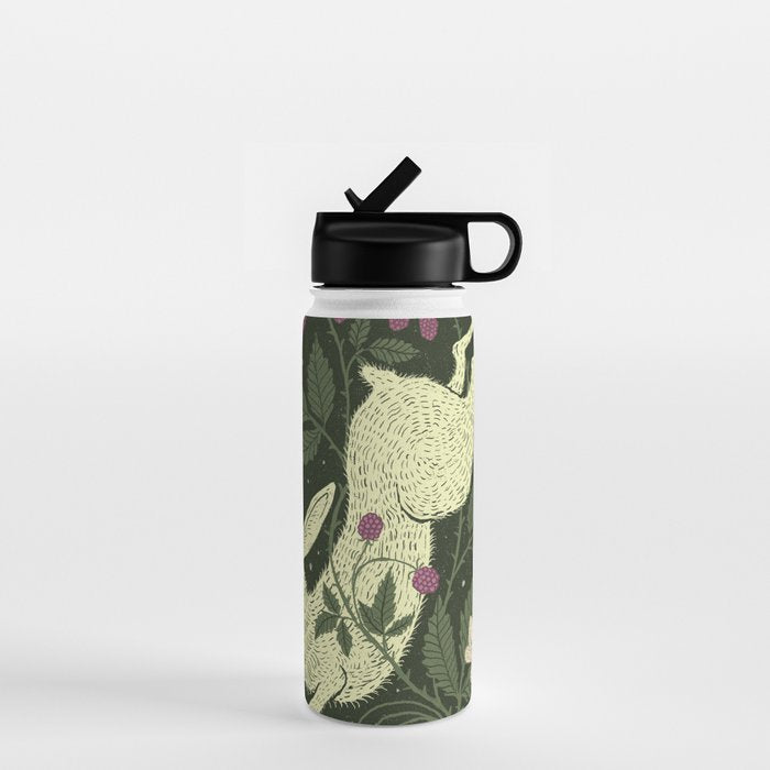 Rabbit in the Raspberries Water Bottle Gallery Image 1