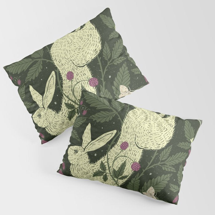 Rabbit in the Raspberries Pillow Sham Gallery Image 3