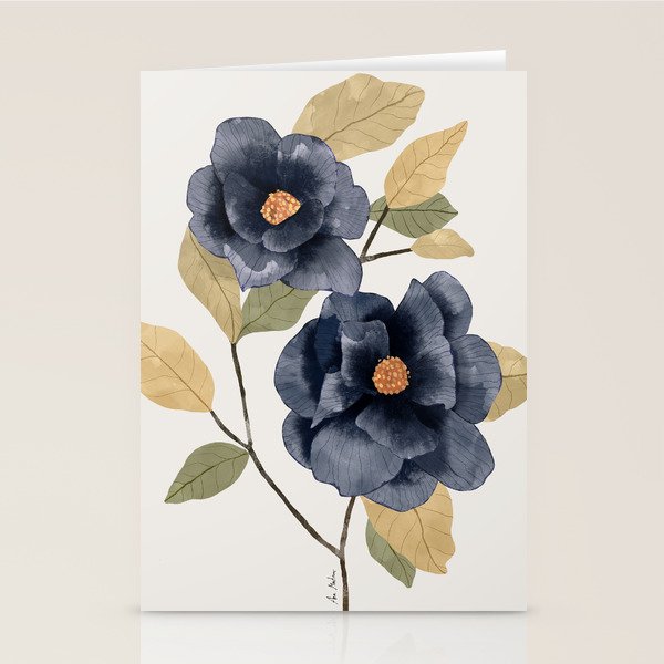 Blue watercolor roses Stationery Card Gallery Image 2