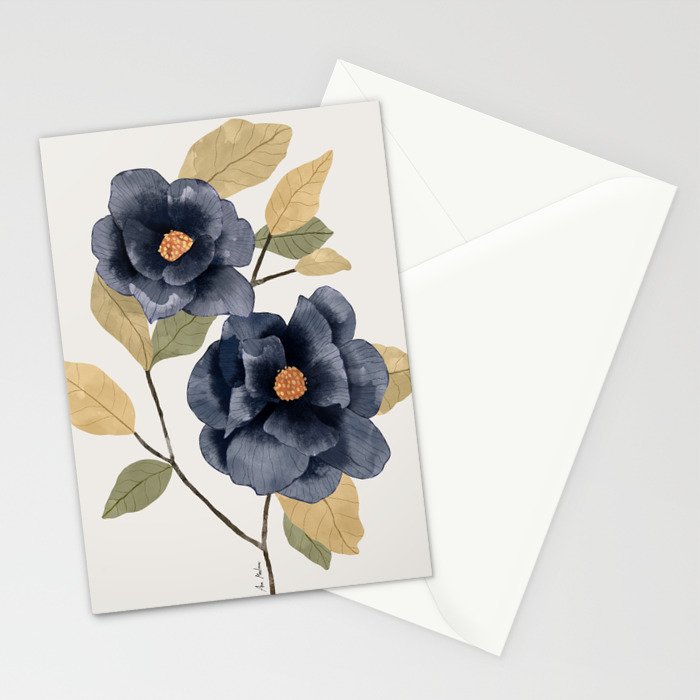 Blue watercolor roses Stationery Card Gallery Image 2