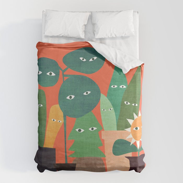 The plants are watching (paranoidos maximucho) Duvet Cover Gallery Image 6