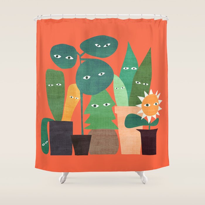 The plants are watching (paranoidos maximucho) Shower Curtain Gallery Image 1