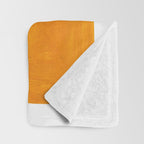 Burnt Red Yellow Ochre Mid Century Modern Abstract Minimalist Rothko Color Field Squares Throw Blanket Gallery Image 3