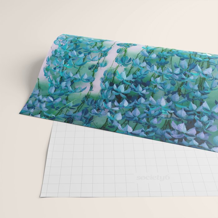 Average Absence, Botanical Minimal Nature Creepers Plants, Tropical Watercolor Bohemian Painting Wrapping Paper Gallery Image 2
