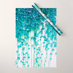 Average Absence, Botanical Minimal Nature Creepers Plants, Tropical Watercolor Bohemian Painting Wrapping Paper Gallery Image 1