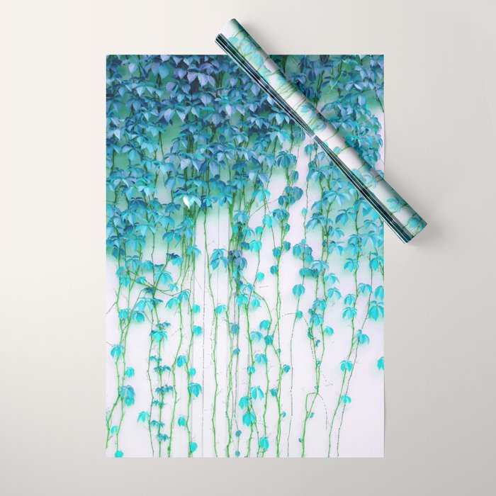 Average Absence, Botanical Minimal Nature Creepers Plants, Tropical Watercolor Bohemian Painting Wrapping Paper Gallery Image 1