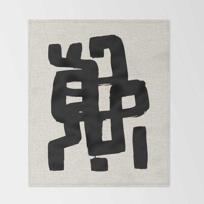 Black Signature Throw Blanket Gallery Image 2