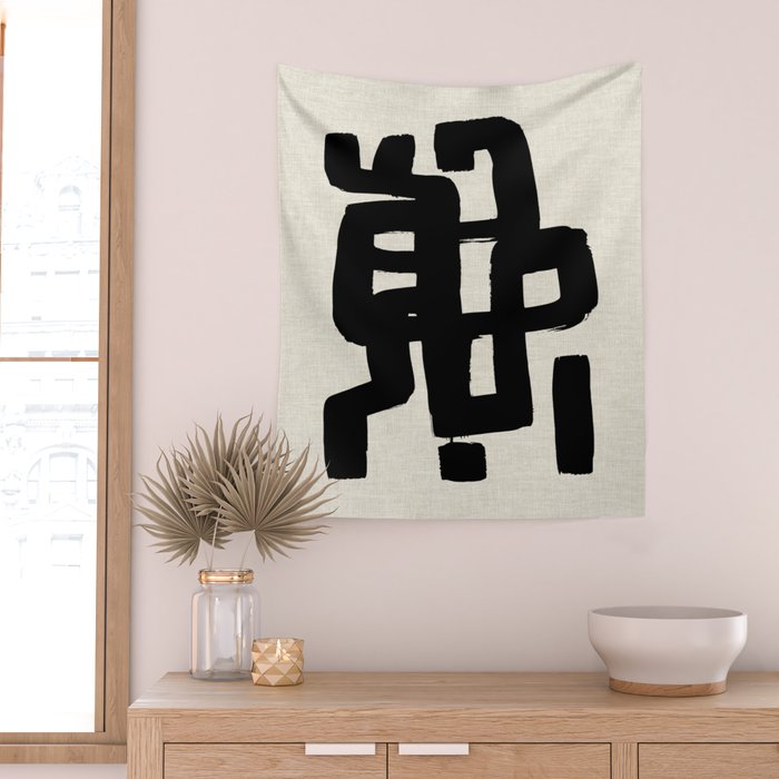 Black Signature Wall Tapestry Gallery Image 2