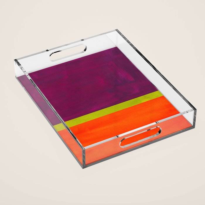 Orange Plum  Acrylic Tray Gallery Image 1
