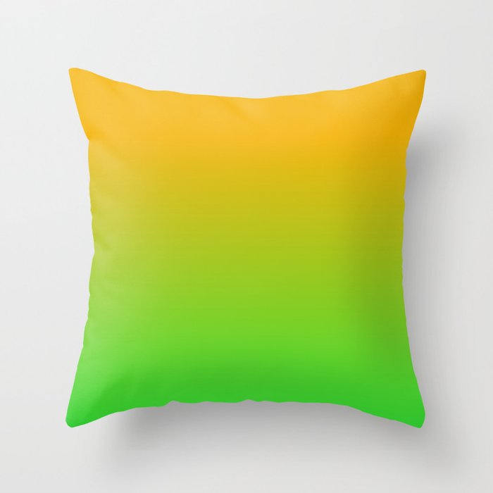 Ombre Color Orange Green Shade  Throw Pillow Gallery Image 6
