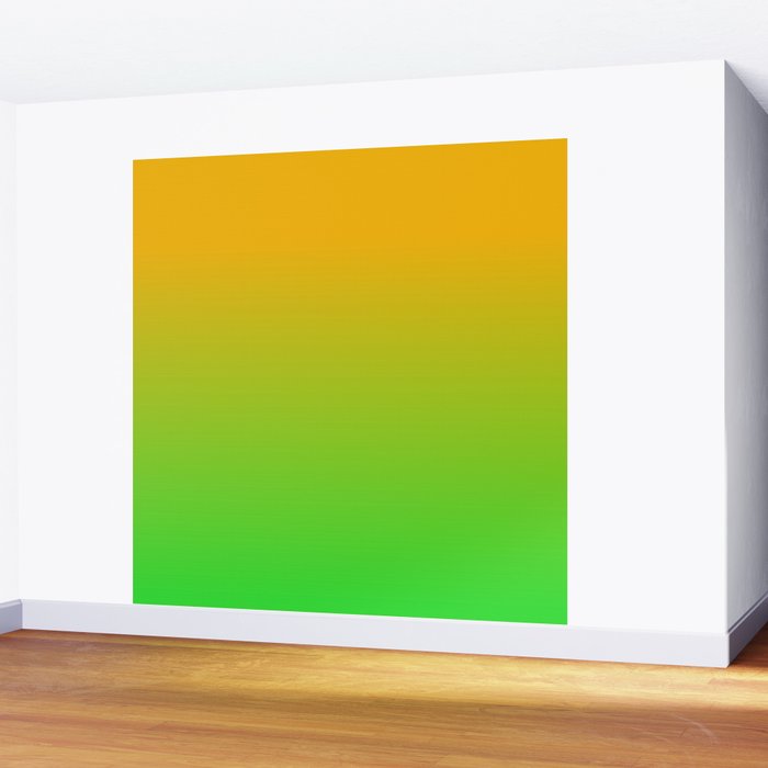 Ombre Color Orange Green Shade  Wall Mural Gallery Image 2