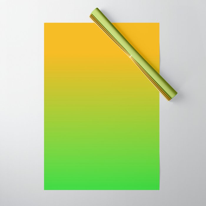 Ombre Color Orange Green Shade  Wrapping Paper Gallery Image 1