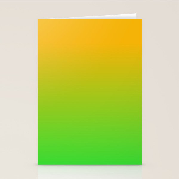Ombre Color Orange Green Shade  Stationery Card Gallery Image 1