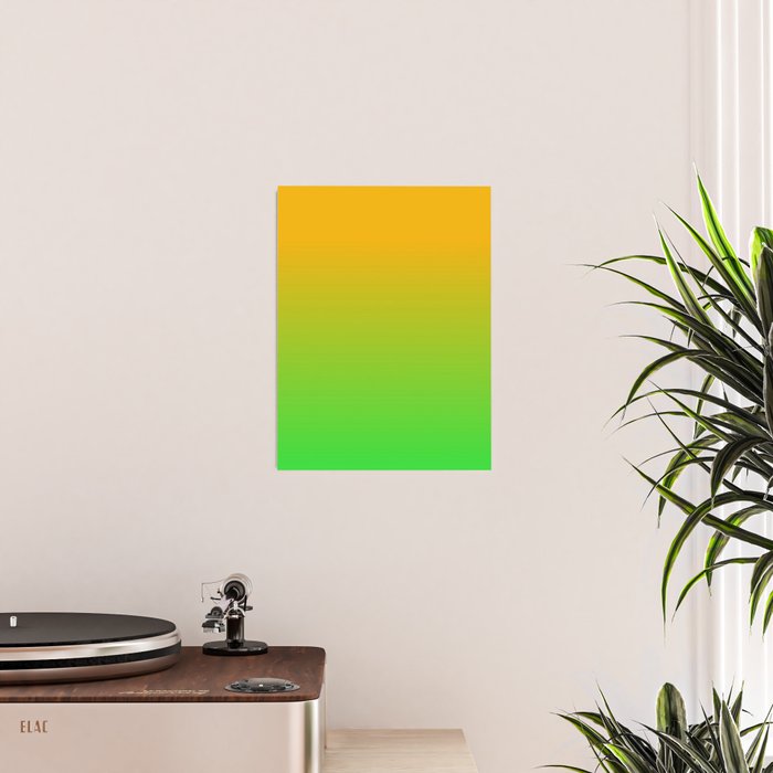 Ombre Color Orange Green Shade  Poster Gallery Image 2