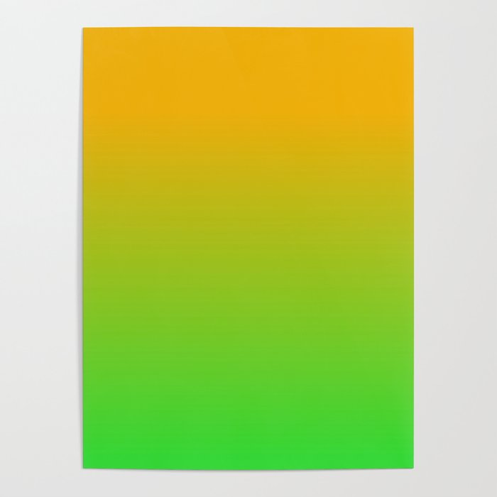 Ombre Color Orange Green Shade  Poster Gallery Image 1