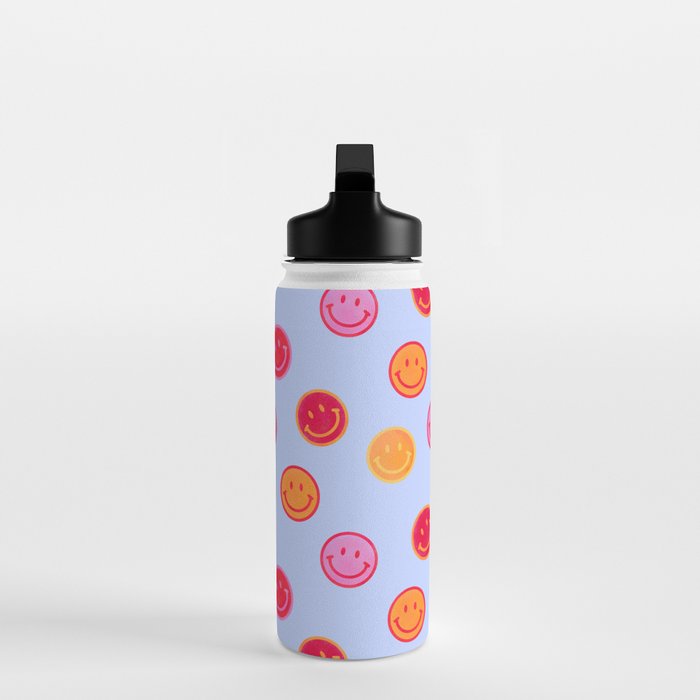 Smiling faces pattern no2 Water Bottle Gallery Image 3