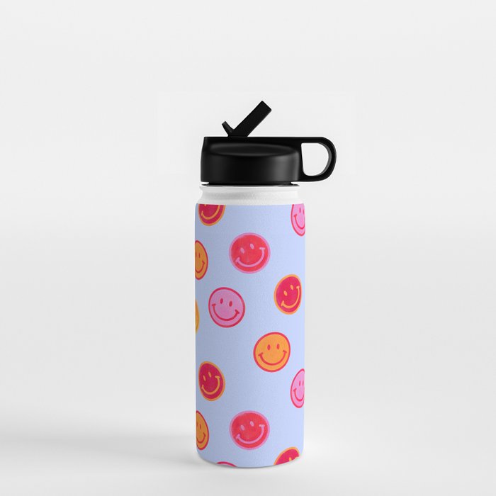 Smiling faces pattern no2 Water Bottle Gallery Image 1